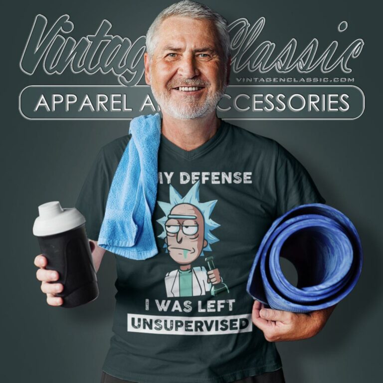 Rick Sanchez In My Defense I Was Left Unsupervised V Neck TShirt Rick Sanchez In My Defense I Was Left Unsupervised V Neck TShirt