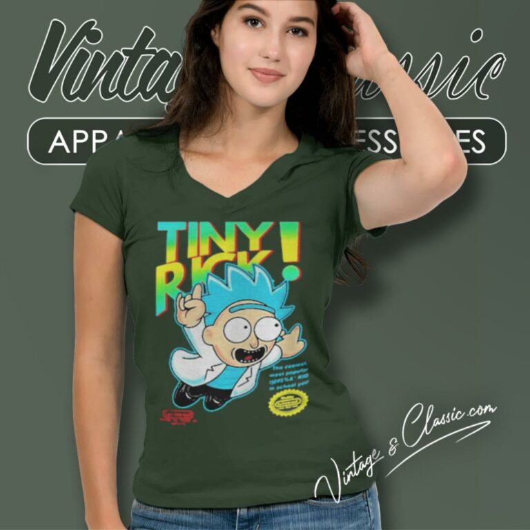 Rick Sanchez Tiny Rick V Neck TShirt Rick Sanchez Tiny Rick V Neck TShirt
