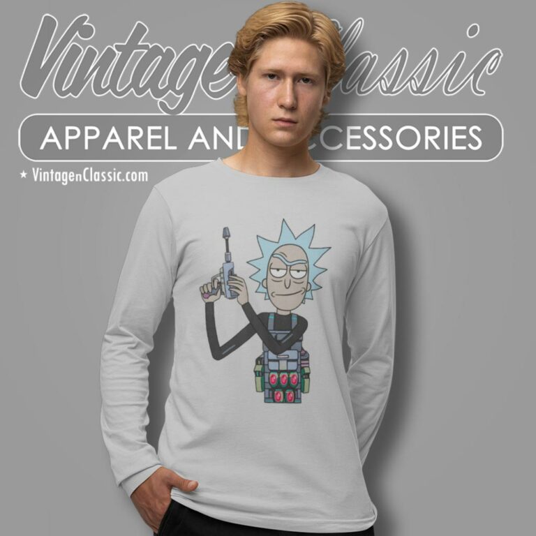 Rick With Gun Long Sleeve Tee Rick With Gun Long Sleeve Tee