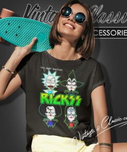 Ricks Kiss Band Heavy Metal Rick And Morty Women T Shirt
