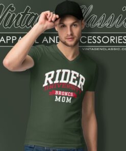 Rider University Broncs Mom V Neck TShirt