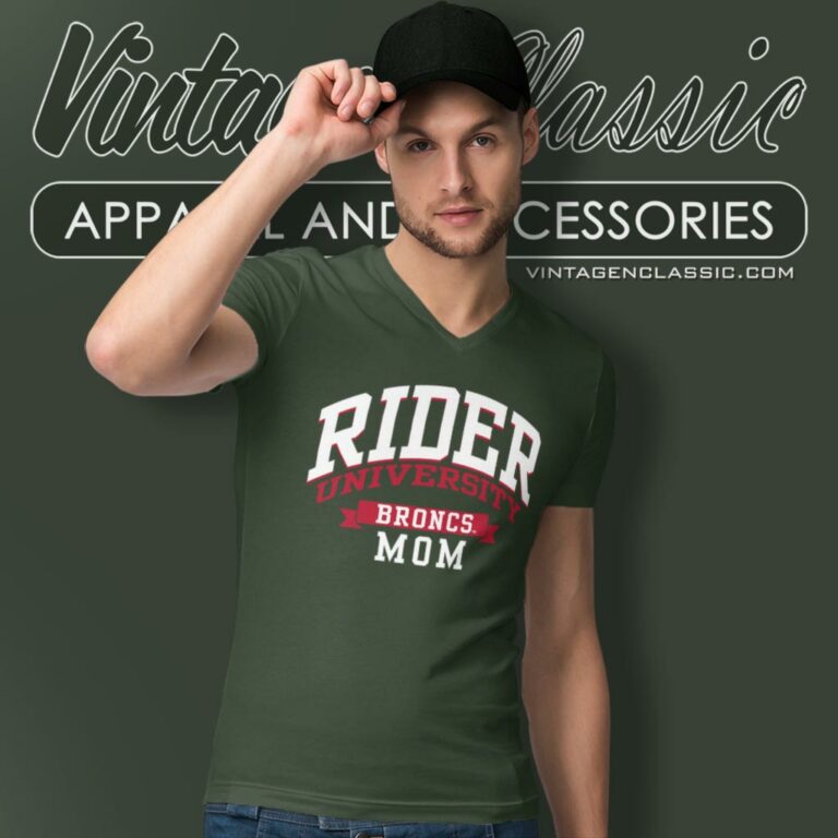 Rider University Broncs Mom V Neck TShirt Rider University Broncs Mom V Neck TShirt