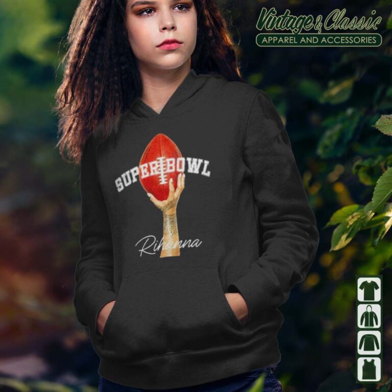 Rihanna Football Supper Bowl 2023 Hoodie 2 Rihanna Football Supper Bowl 2023 Hoodie 2