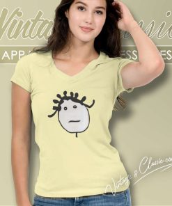 Rihanna Stick Figure Head Logo Shirt V Neck TShirt