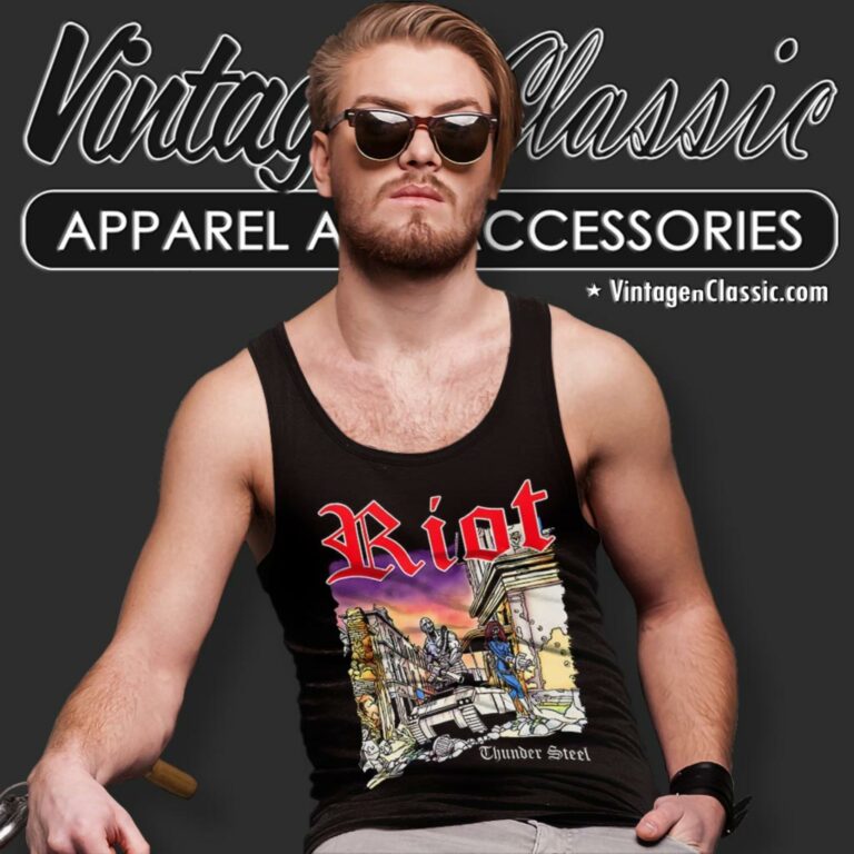 Riot V Shirt Thundersteel American Speed Metal Band Art Logo Tank Top Racerback Riot V Shirt Thundersteel American Speed Metal Band Art Logo Tank Top Racerback