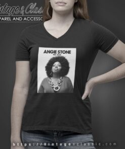 Rip Angie Stone Tribute Soul Music Rnb Shirt 6 Rip Angie Stone Tribute Soul Music Rnb V Neck TShirt