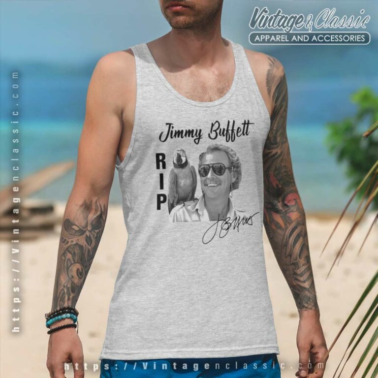 Rip Jimmy Buffett Hawaiian Signature Tank Top Racerback Rip Jimmy Buffett Hawaiian Signature Tank Top Racerback