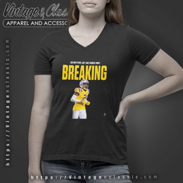 Rip Lsu Wr Kyren Lacy Shirt V Neck TShirt Rip Lsu Wr Kyren Lacy Shirt V Neck TShirt