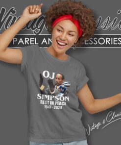 Rip Oj Simpson 1947 2024 T shirt Nfl Buffalo Bills Player Women TShirt