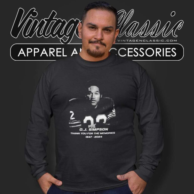 Rip Oj Simpson Shirt Thank You For The Memories Buffalo Bills Player Long Sleeve Tee Rip Oj Simpson Shirt Thank You For The Memories Buffalo Bills Player Long Sleeve Tee
