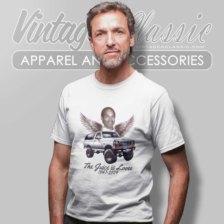 Rip Oj White Bronco With Wings The Juice Is Loose T Shirt Rip Oj White Bronco With Wings The Juice Is Loose T Shirt