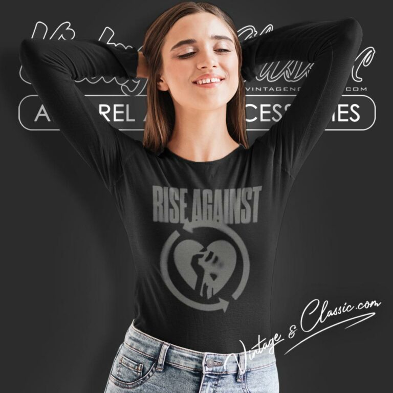 Rise Against Blurred Heartfist Long Sleeve Tee Rise Against Blurred Heartfist Long Sleeve Tee