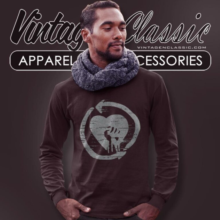 Rise Against Distressed Logo Long Sleeve Tee Rise Against Distressed Logo Long Sleeve Tee