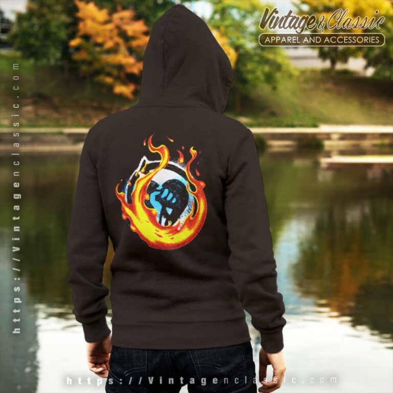 Rise Against Flamed Heartfist Backside Hoodie Rise Against Flamed Heartfist Backside Hoodie