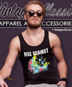 Rise Against Projecting Skull Tank Top Racerback