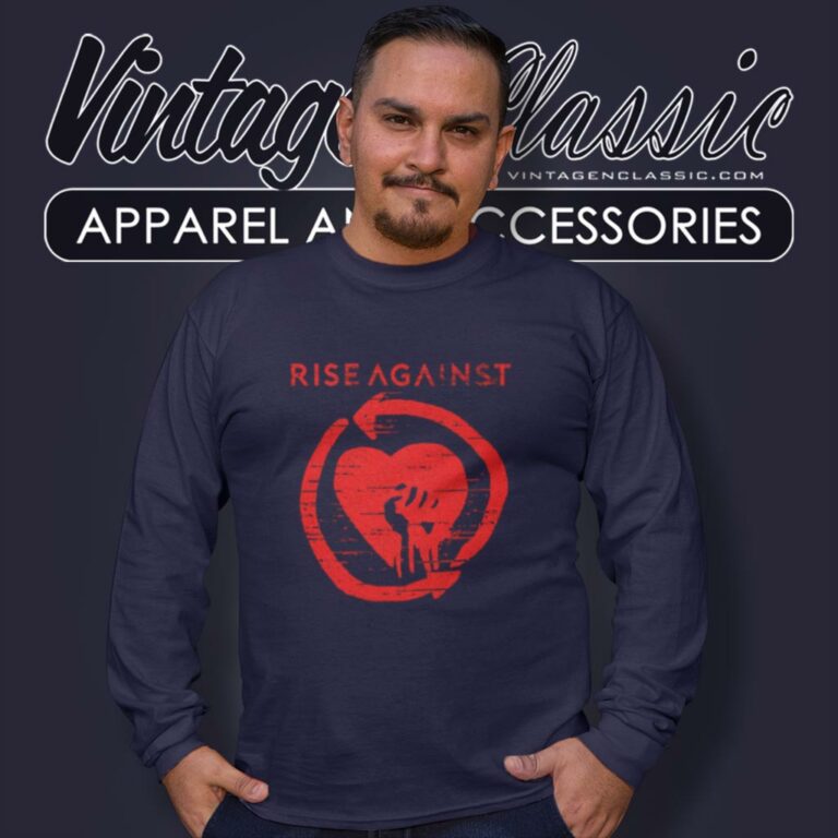 Rise Against Shirt Heartfist Logo Long Sleeve Tee Rise Against Shirt Heartfist Logo Long Sleeve Tee