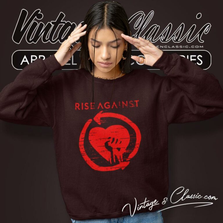 Rise Against Shirt Heartfist Logo Sweatshirt Rise Against Shirt Heartfist Logo Sweatshirt