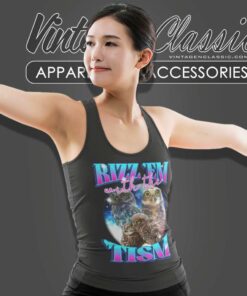 Rizz Em With The Tism Shirt Funny Autism Tank Top Racerback