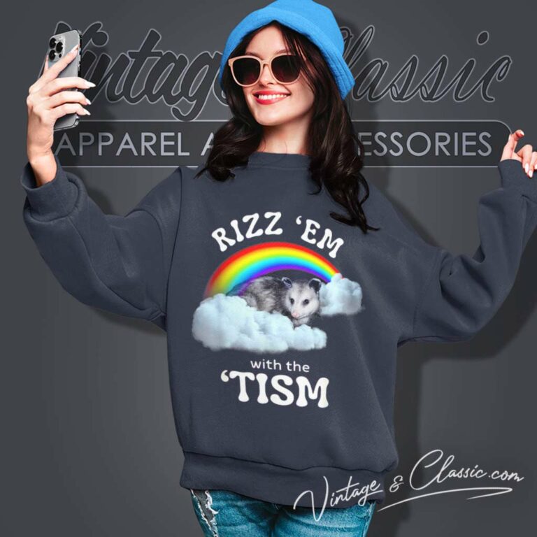 Rizz Em With The Tism Shirt Rainbow Autism Sweatshirt Rizz Em With The Tism Shirt Rainbow Autism Sweatshirt