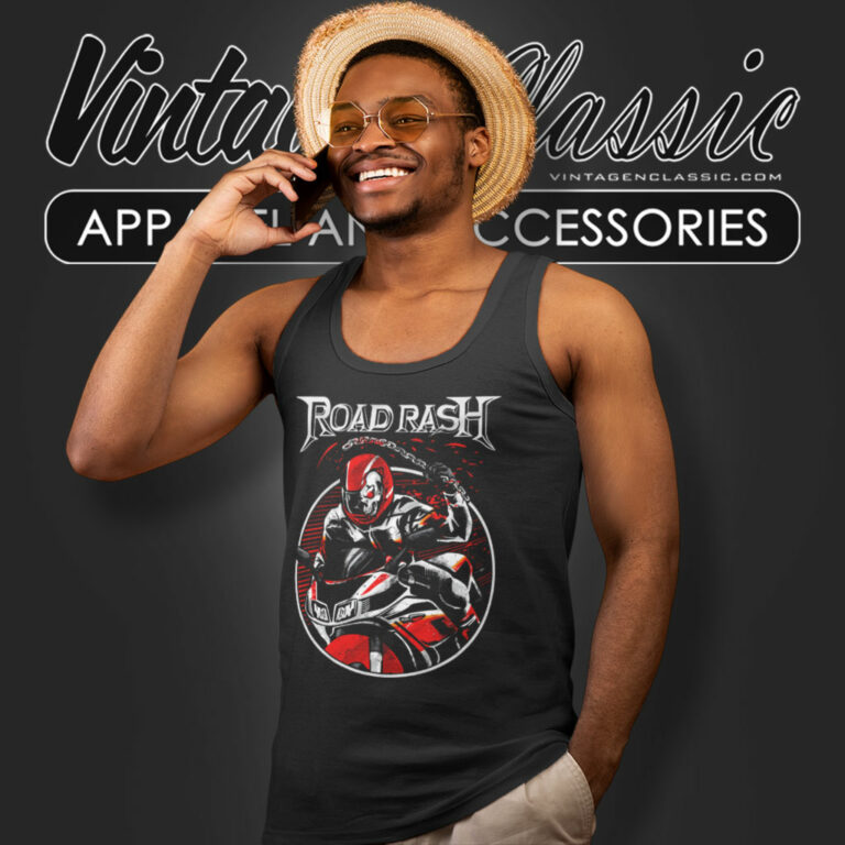 Road Of Destruction Game Shirt Road Rash Tank Top Racerback Road Of Destruction Game Shirt Road Rash Tank Top Racerback
