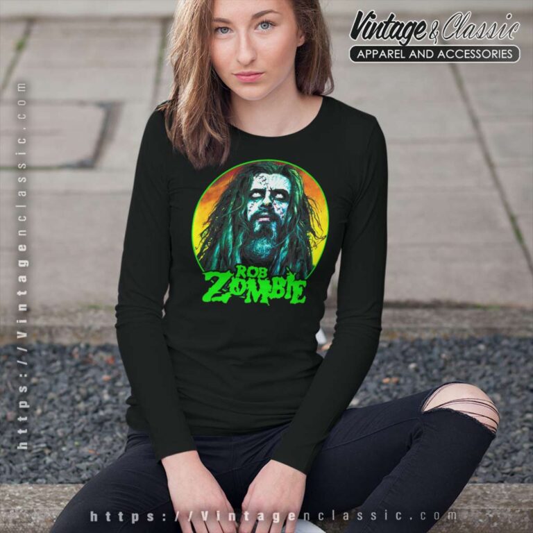 Rob Zombie Circle Face Long Sleeve Tee Rob Zombie Circle Face Long Sleeve Tee