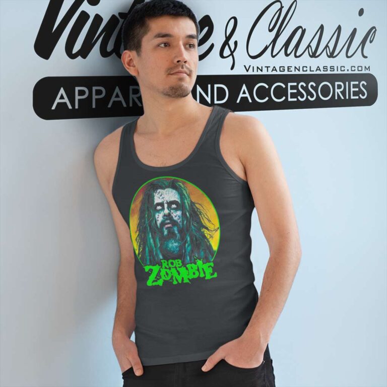 Rob Zombie Circle Face Tank Top Racerback Rob Zombie Circle Face Tank Top Racerback