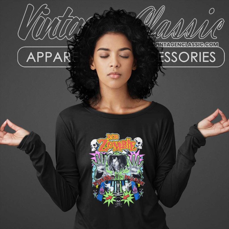Rob Zombie Freaks On Parade Long Sleeve Tee Rob Zombie Freaks On Parade Long Sleeve Tee