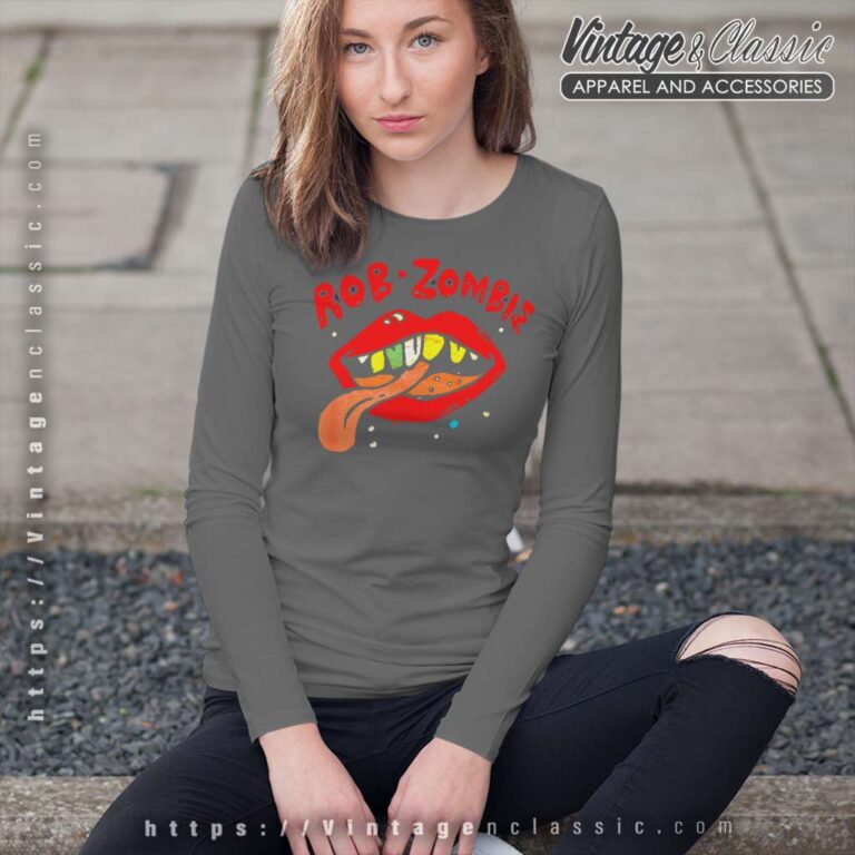 Rob Zombie Ghost Lips Long Sleeve Tee Rob Zombie Ghost Lips Long Sleeve Tee