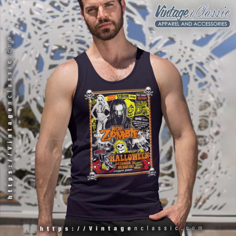 Rob Zombie Halloween One Night Only Tank Top Racerback Rob Zombie Halloween One Night Only Tank Top Racerback