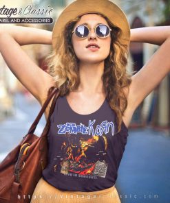 Rob Zombie Korn Live In Concert Tank Top Racerback