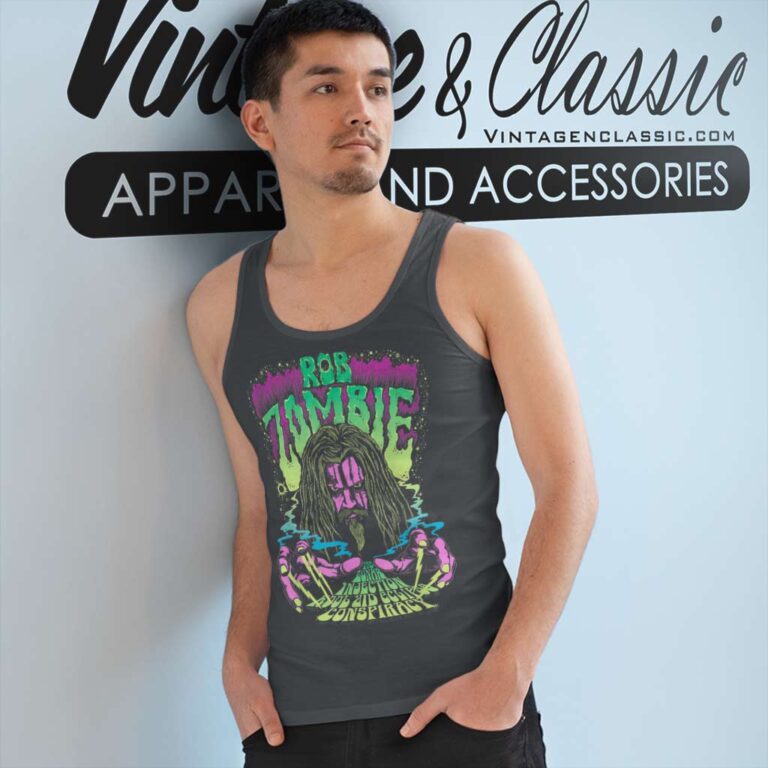 Rob Zombie Lunar Neon Tank Top Racerback Rob Zombie Lunar Neon Tank Top Racerback