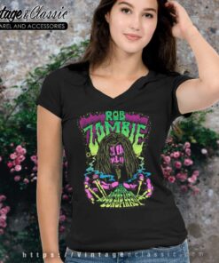 Rob Zombie Lunar Neon Shirt 5 Rob Zombie Lunar Neon V Neck TShirt