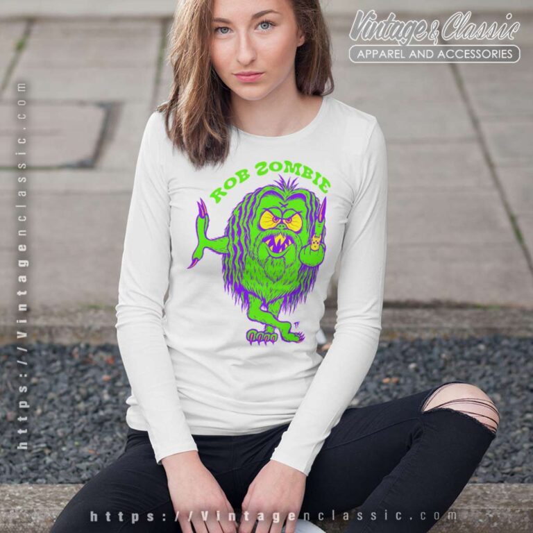 Rob Zombie Mean Green Monster Long Sleeve Tee Rob Zombie Mean Green Monster Long Sleeve Tee