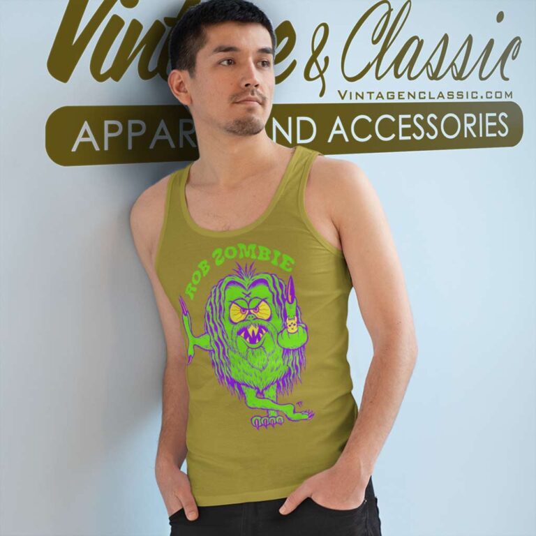 Rob Zombie Mean Green Monster Tank Top Racerback Rob Zombie Mean Green Monster Tank Top Racerback