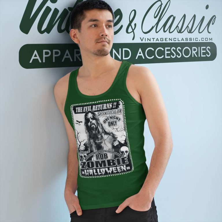 Rob Zombie Shirt 2009 Spooktacular Tour Tank Top Racerback Rob Zombie Shirt 2009 Spooktacular Tour Tank Top Racerback