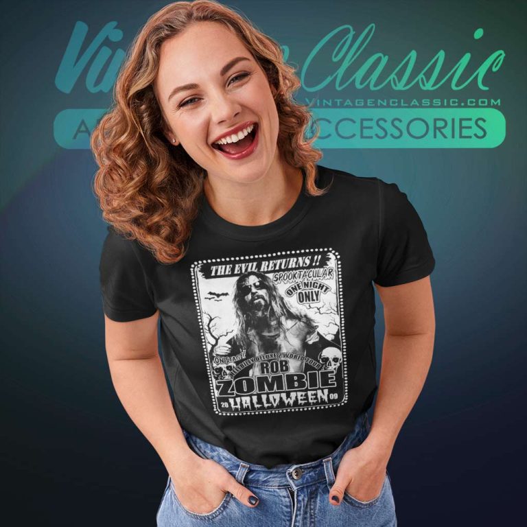 Rob Zombie Shirt 2009 Spooktacular Tour Women TShirt Rob Zombie Shirt 2009 Spooktacular Tour Women TShirt