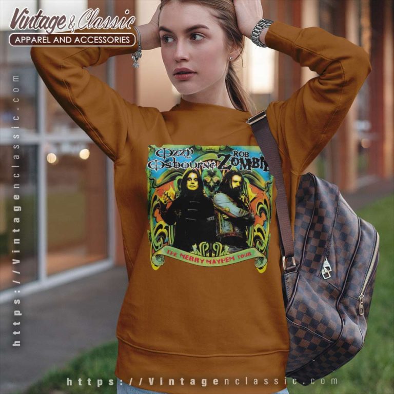 Rob Zombie Shirt Merry Mayhem Tour Sweatshirt Rob Zombie Shirt Merry Mayhem Tour Sweatshirt