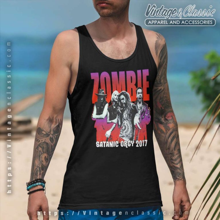 Rob Zombie Shirt Satanic Orgy 2017 Tank Top Racerback Rob Zombie Shirt Satanic Orgy 2017 Tank Top Racerback