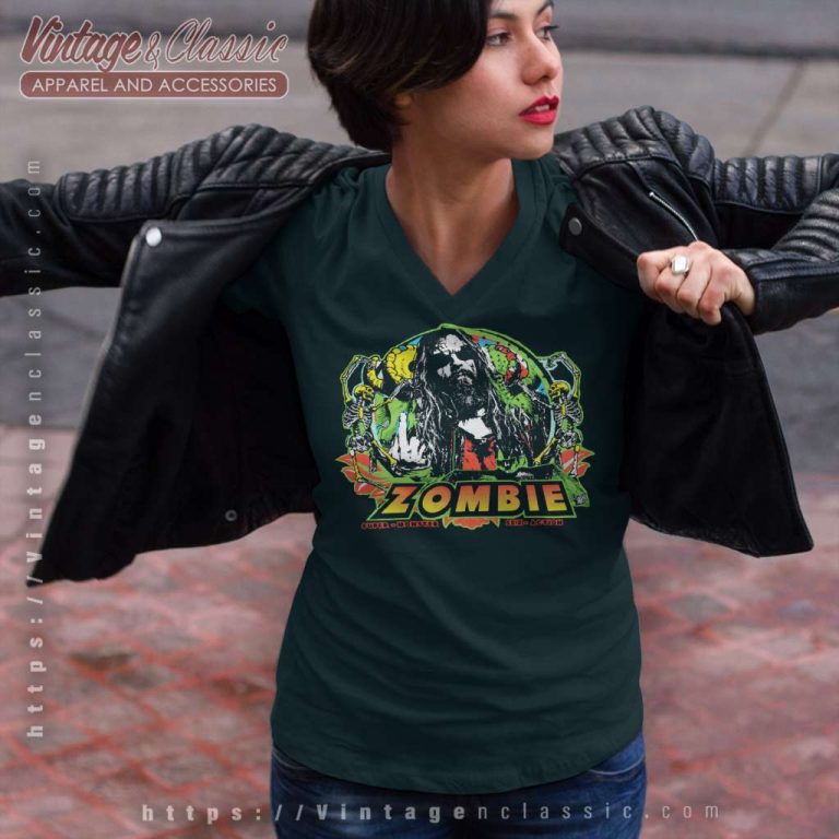 Rob Zombie Shirt Sex Action Tour V Neck TShirt Rob Zombie Shirt Sex Action Tour V Neck TShirt