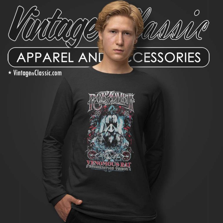 Rob Zombie Shirt Venomous Rat Regeneration Vendor Long Sleeve Tee Rob Zombie Shirt Venomous Rat Regeneration Vendor Long Sleeve Tee