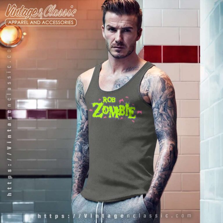 Rob Zombie Smoke Zombie Logo Tank Top Racerback Rob Zombie Smoke Zombie Logo Tank Top Racerback