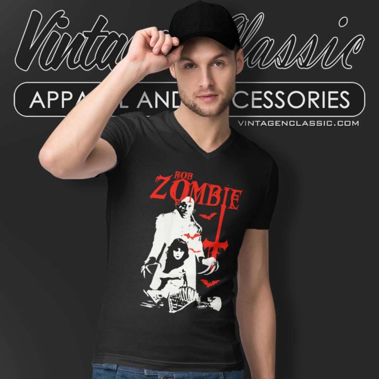 Rob Zombie Teenage Nosferatu V Neck TShirt Rob Zombie Teenage Nosferatu V Neck TShirt