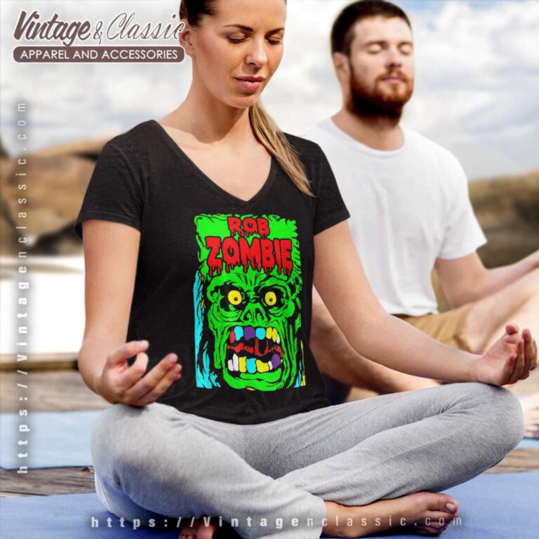 Rob Zombie Ugly Face V Neck TShirt Rob Zombie Ugly Face V Neck TShirt