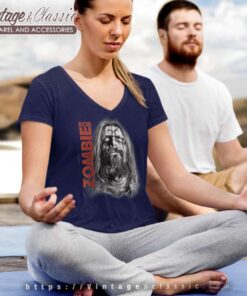 Rob Zombie Unmasked Face V Neck TShirt
