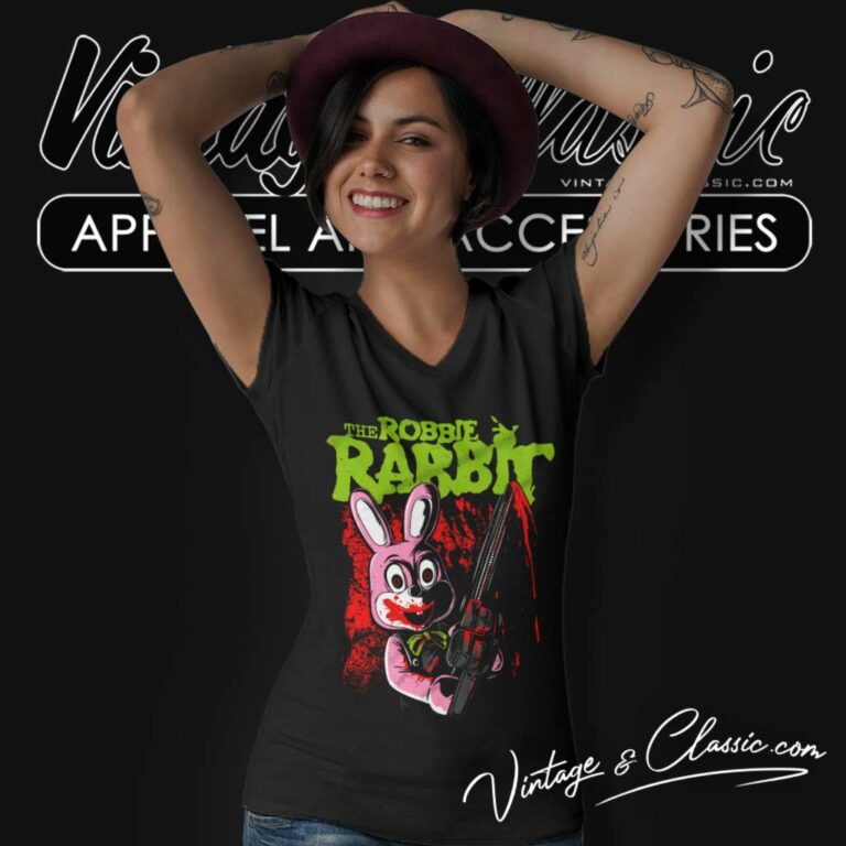 Robbie The Rabbit Silent Hill V Neck TShirt Robbie The Rabbit Silent Hill V Neck TShirt