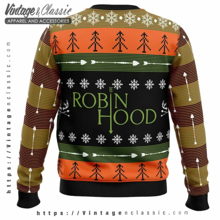 Robin Hood Christmas Ugly Sweater back Ugly Christmas Sweater Robin Hood Christmas Ugly Sweater back Ugly Christmas Sweater