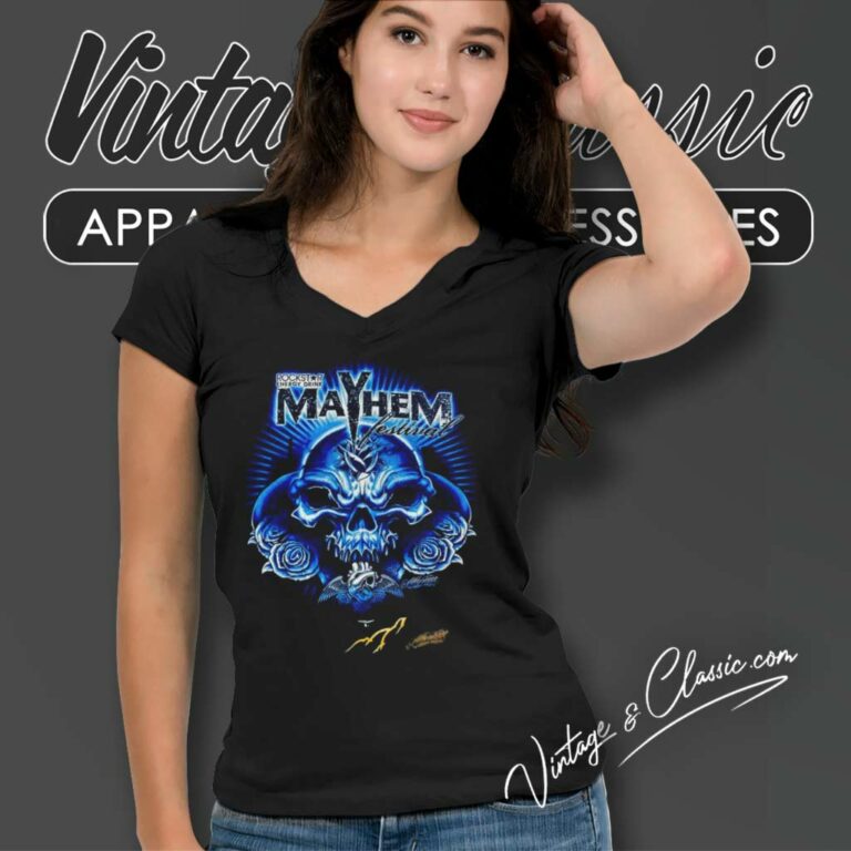 Rockstar Energy Drink Mayhem Festival 2008 V Neck TShirt Rockstar Energy Drink Mayhem Festival 2008 V Neck TShirt