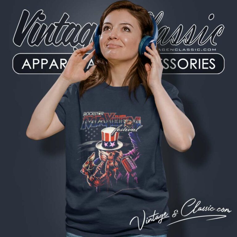 Rockstar Energy Drink Mayhem Festival Tour Women TShirt Rockstar Energy Drink Mayhem Festival Tour Women TShirt