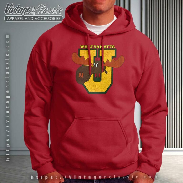 Rocky And Bullwinkle Shirt Whatsamatta University Cartoon Hoodie Rocky And Bullwinkle Shirt Whatsamatta University Cartoon Hoodie