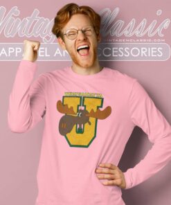 Rocky And Bullwinkle Shirt Whatsamatta University Cartoon Long Sleeve Tee